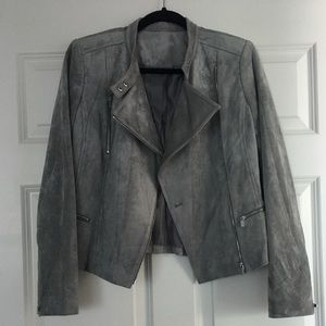 Gray Suede Calvin Klein Jacket (Size 6)